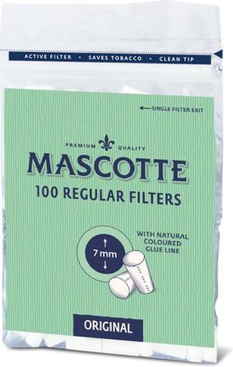 Mascotte Papieren / Paper Filters Regular 7mm 10 X 100 Zakje (1000 Filters) 2 Mascotte Papieren / Paper Filters Regular 7mm 10 X 100 Zakje (1000 Filters) - Afbeelding 2