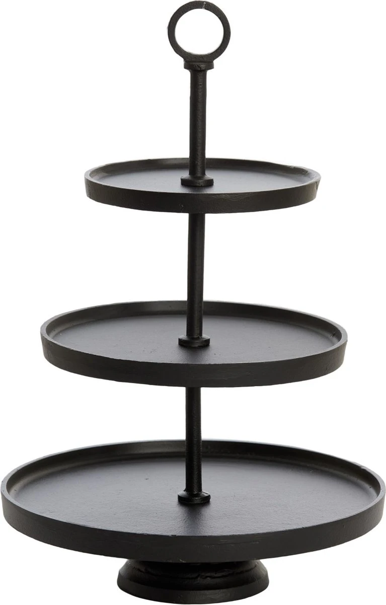 Light & Living Etagère Marozu - Zwart - 3 Laags 1 Light & Living Etagère Marozu - Zwart - 3 Laags