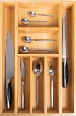 Coninx Bestekbak Bamboe 31CM Breed - Besteklade - Opbergbak - Duurzaam - Voor Laden Vanaf 47cm Diep -Merkloos Verkoopwinkel 784x1200