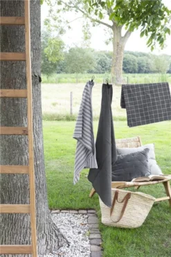 Walra Theedoeken Dry With Cubes, Stripes & Blocks - Keukenhanddoeken 3 X 50x70cm - Theedoeken En Keukendoeken Set 100% Katoen - Off Black -Merkloos Verkoopwinkel 800x1200 20