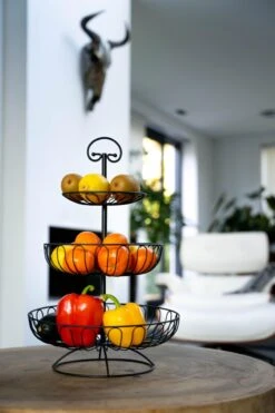 Sens Design Fruitschaal - Fruitmand Metaal - Etagère 3 Laags - Zwart 11 Sens Design Fruitschaal - Fruitmand Metaal - Etagère 3 Laags - Zwart -Merkloos Verkoopwinkel 800x1200 36