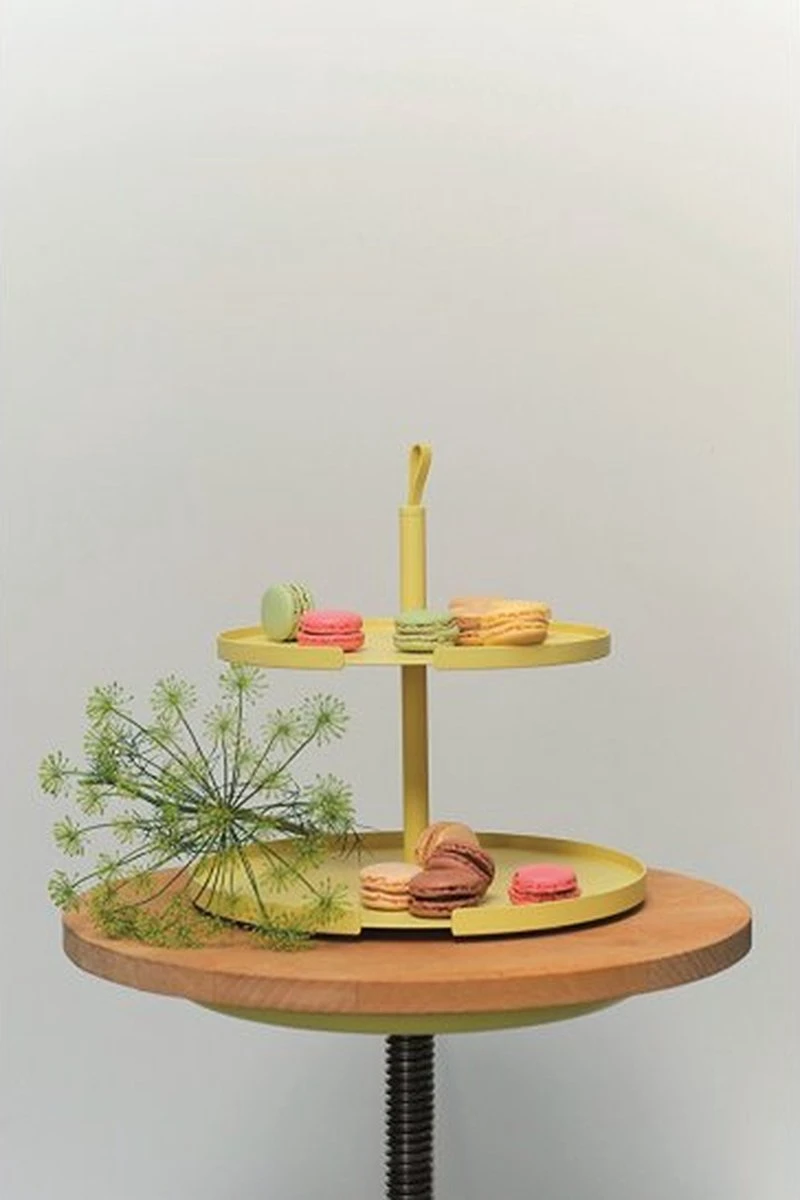 DesignBite Cake Stand - Etagere 2 Lagen Metaal Latte 6 DesignBite Cake Stand - Etagere 2 Lagen Metaal Latte - Afbeelding 6