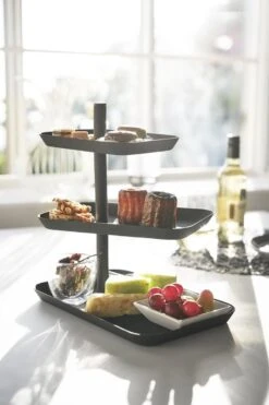 Yamazaki Serveer Plateau Etagere Tower - Zwart - 3 Niveaus 13 Yamazaki Serveer Plateau Etagere Tower - Zwart - 3 Niveaus -Merkloos Verkoopwinkel 800x1200 41