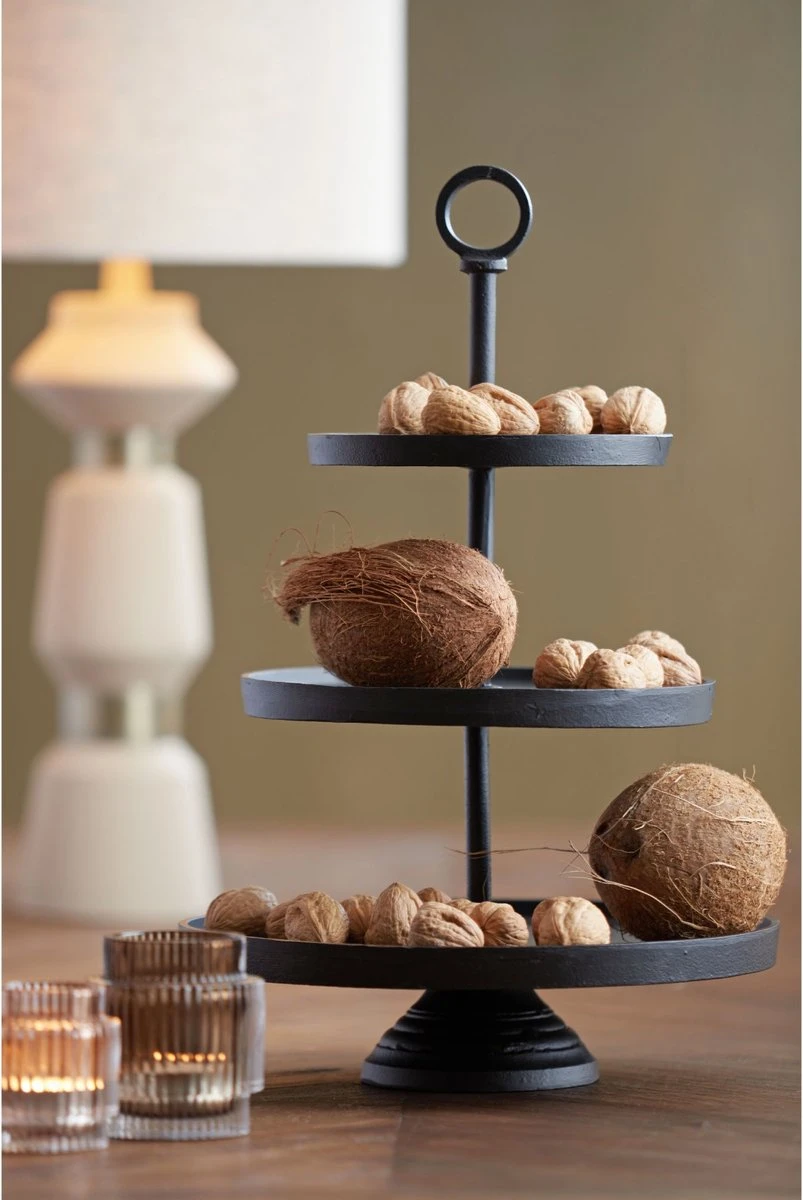 Light & Living Etagère Marozu - Zwart - 3 Laags 4 Light & Living Etagère Marozu - Zwart - 3 Laags - Afbeelding 4