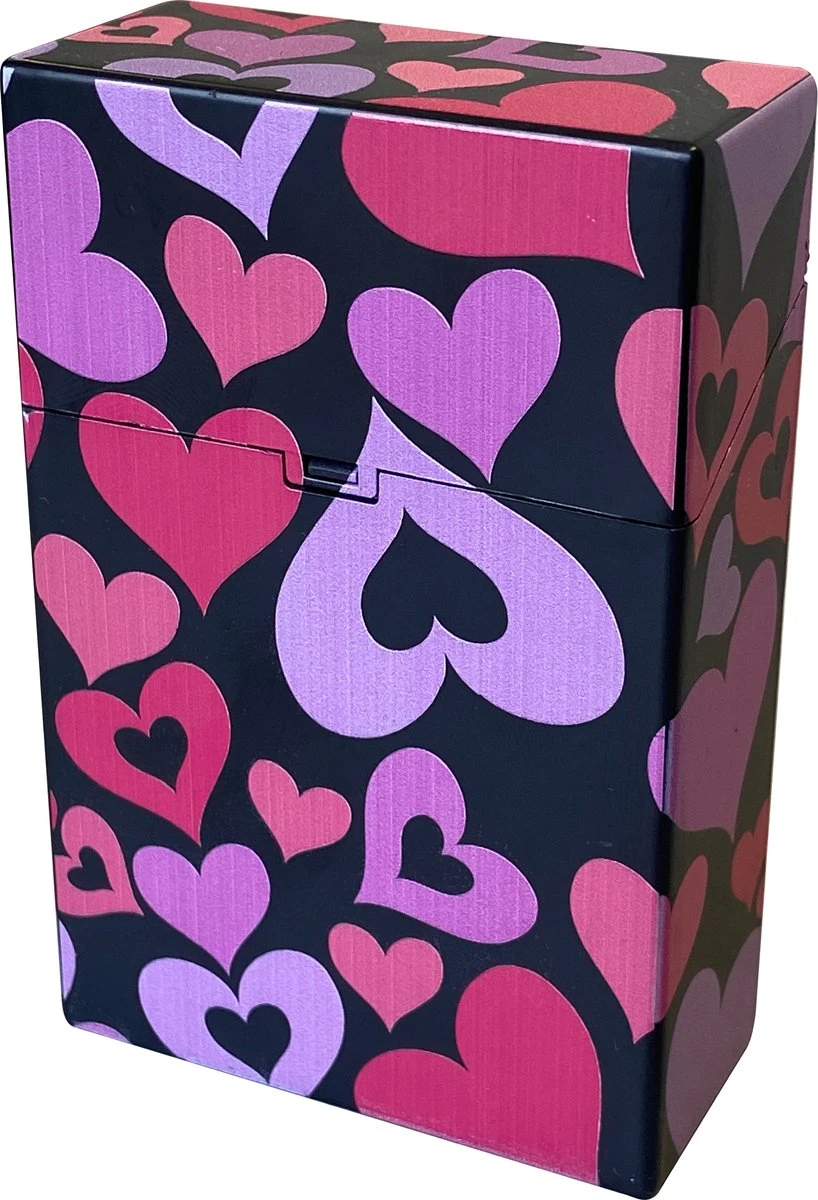 YUNICS ® Sigarettendoosje - Hartjes - Sigaretten Houder - Gemaakt Van Hoogwaardig Kunststof 1 YUNICS ® Sigarettendoosje - Hartjes - Sigaretten Houder - Gemaakt Van Hoogwaardig Kunststof