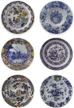 Onderzetters, Set Van 6, Delfts Blauwe Borden, Rijksmuseum