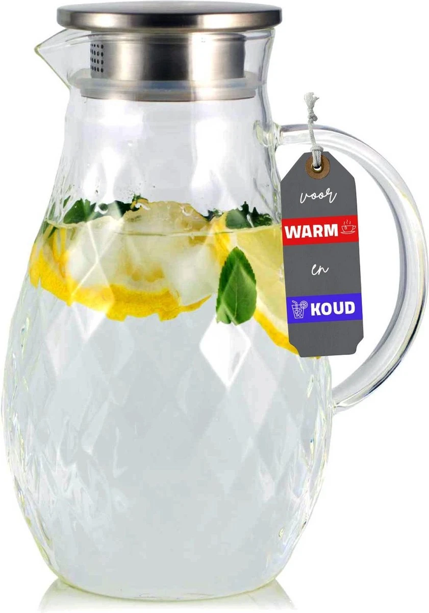 JCPKitchen Waterkan Met Filter - 2L - Glas 1 JCPKitchen Waterkan Met Filter - 2L - Glas