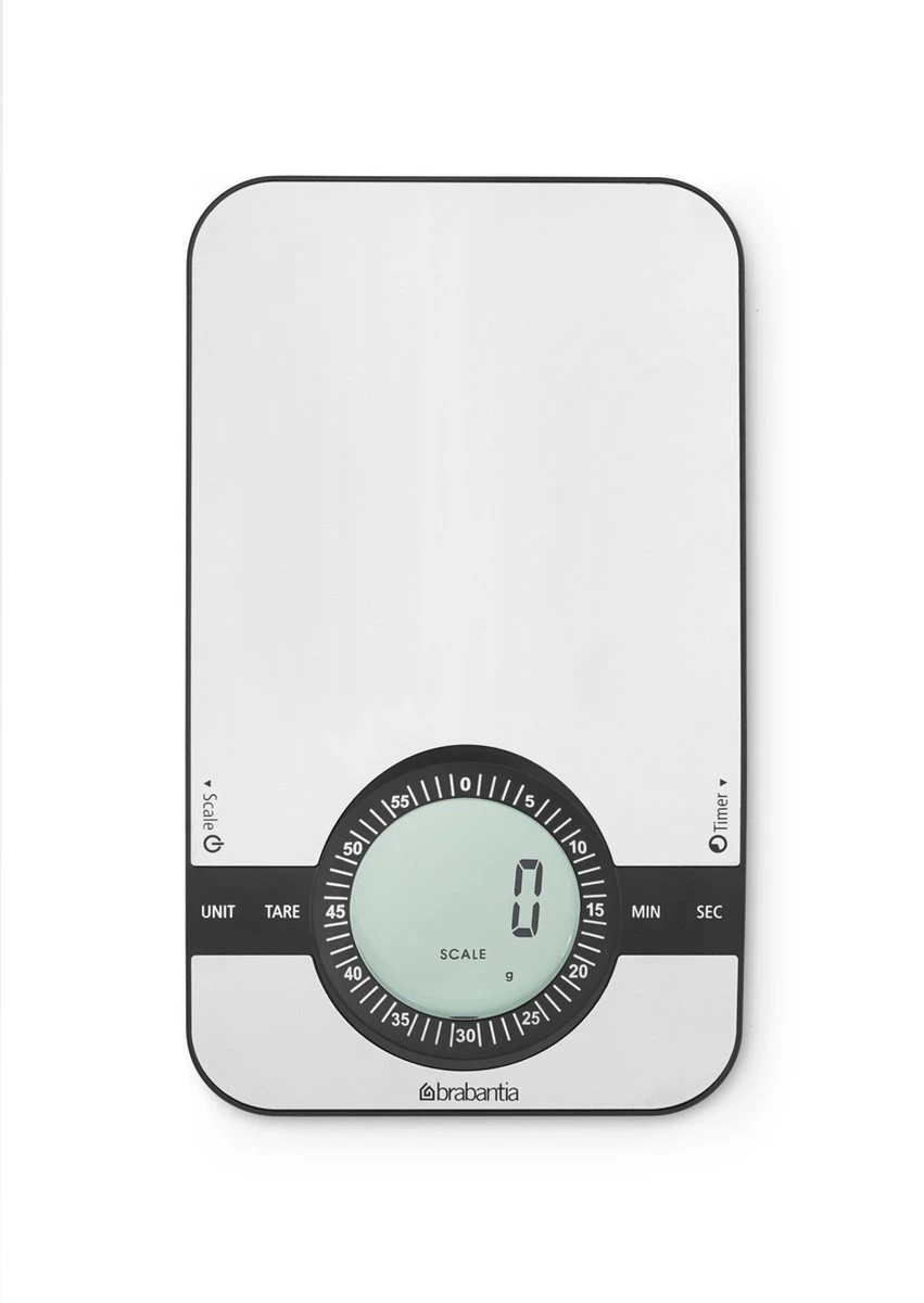 Brabantia Profile Keukenweegschaal - Rechthoekig - Met Kookwekker - RVS 13 Brabantia Profile Keukenweegschaal - Rechthoekig - Met Kookwekker - RVS - Afbeelding 13