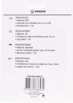 Benson Tafelkleed Klemmen - 4 Stuks RVS Tafelkleedklemmen -Merkloos Verkoopwinkel 853x1200 5