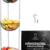 Chefarone Hangende Fruitmand - Fruitschaal 130 CM - Keukenhanger 3 Manden - Fruithangmand - Zwart