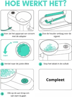 Light Up® Elektrische Sigarettenmaker Donkerblauw - Sigarettenmakers - Electrische Sigarettenmachine - Automatische Sigaretten Maker - Electrische Sigarettenvuller -Merkloos Verkoopwinkel 885x1200