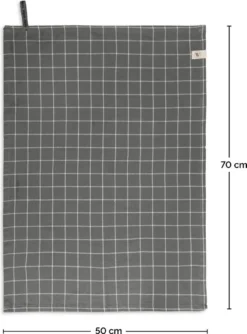 Walra Theedoeken Dry With Cubes, Stripes & Blocks - Keukenhanddoeken 3 X 50x70cm - Theedoeken En Keukendoeken Set 100% Katoen - Off Black -Merkloos Verkoopwinkel 887x1200