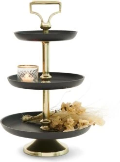 Riviera Maison Etagere 3 Laags - New York Etagère - Zwart -Merkloos Verkoopwinkel 894x1200 1