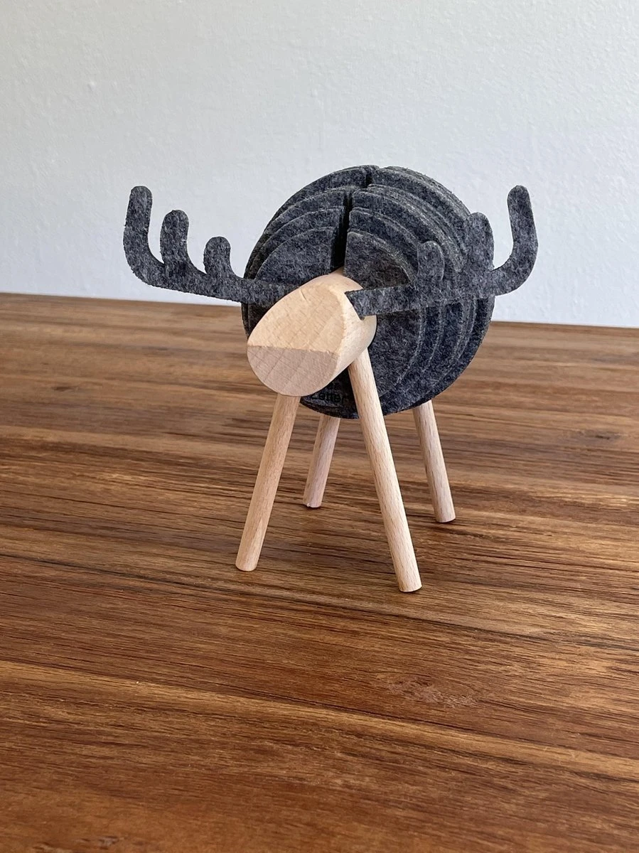 O.N. Der Zetter - Onderzetters Voor Glazen - Houten Rendier XL Met 12 Vilten Onderzetters - Groot - Rond - Donkergrijs - Bruin - Decoratie - Hittebestendig - Housewarming - Afscheid - Kado - Verjaardag - Man - Vrouw - Pasen Cadeau Feest Uniek 25 Euro 8 O.N. Der Zetter - Onderzetters Voor Glazen - Houten Rendier XL Met 12 Vilten Onderzetters - Groot - Rond - Donkergrijs - Bruin - Decoratie - Hittebestendig - Housewarming - Afscheid - Kado - Verjaardag - Man - Vrouw - Pasen Cadeau Feest Uniek 25 Euro - Afbeelding 8