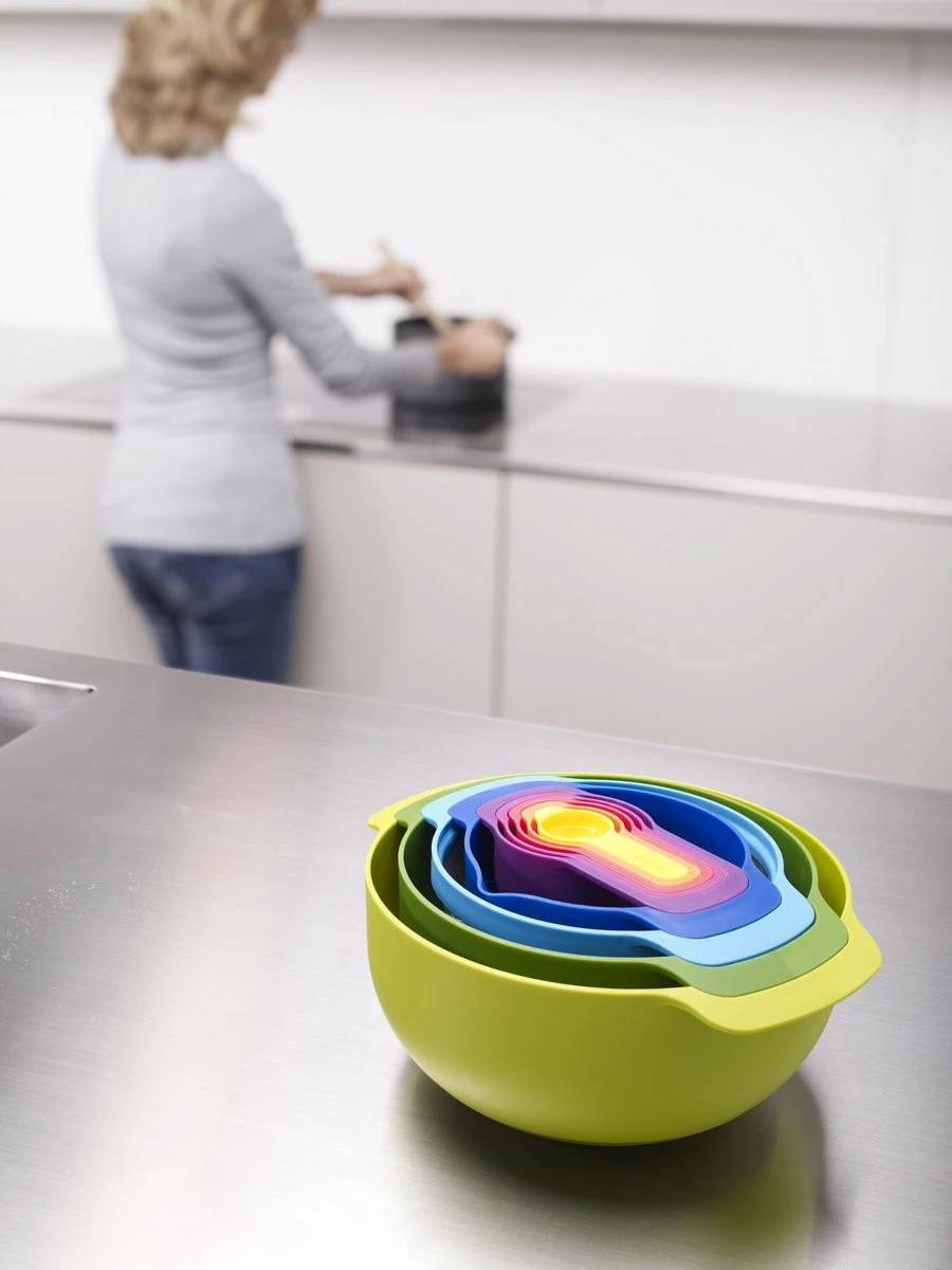 Joseph Joseph Nest 9 Plus - Meng-en-Maatkommen - Antislip - Multikleur 7 Joseph Joseph Nest 9 Plus - Meng-en-Maatkommen - Antislip - Multikleur - Afbeelding 7