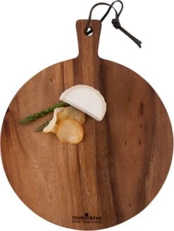 Bowls And Dishes Pure Teak Wood Borrelplank - Serveerplank - Hapjesplank - Tapasplank - Kaasplank Rond Met Handvat Ø 30 X 1,5cm - Cadeau Tip! -Merkloos Verkoopwinkel 903x1200 2
