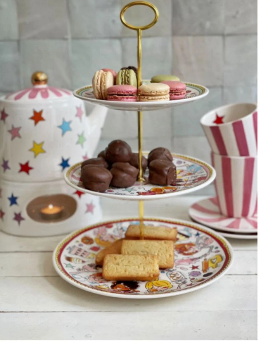 Blond Amsterdam, Even Bijkletsen: Etagere Tea & Cookies, 3 Laags - ∅26cm+∅22cm+∅18 Cm 2 Blond Amsterdam, Even Bijkletsen: Etagere Tea & Cookies, 3 Laags - ∅26cm+∅22cm+∅18 Cm - Afbeelding 2