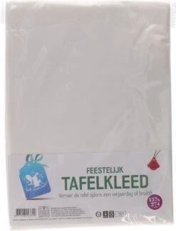 Merkloos Tafelkleed - Wit - 137 X 189cm - Simpel Tafelkleed Voor Verjaardag Of Bruiloft