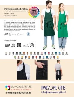 KARIBAN Mijncadeautje Schort "MasterChef" - Onbedrukt - Keuken- En Barbecueschort - Blanco - Geel - 76 X 90 Cm 5 KARIBAN Mijncadeautje Schort "MasterChef" - Onbedrukt - Keuken- En Barbecueschort - Blanco - Geel - 76 X 90 Cm -Merkloos Verkoopwinkel 923x1200 2