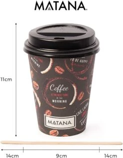 Koffiebekers To Go - 80 Bedrukte Kartonnen Wegwerp Koffiebeker - Koffiekopjes - Koffiebeker - Koffiemokken - Met Deksels En Roerstaafjes - Warme En Koude Dranken - 350ml -Merkloos Verkoopwinkel 933x1200 2