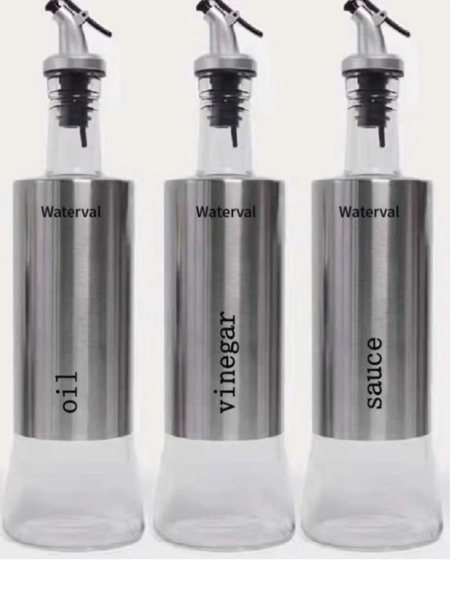 Waterval RVS Olijfoliefles Set Deluxe 500ML - Olieflessen Met Schenktuit – 3 Olijfolie Flessen - Olie Fles Glas - Cadeautip 8 Waterval RVS Olijfoliefles Set Deluxe 500ML - Olieflessen Met Schenktuit – 3 Olijfolie Flessen - Olie Fles Glas - Cadeautip - Afbeelding 8