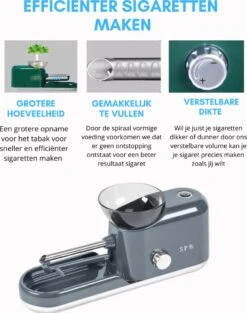 SP ® Elektrische Sigarettenmaker - Sigarettenmakers - Sigaretten Maker - 2022 / 2023 Model - Grijs - Sigarettenmachine -Merkloos Verkoopwinkel 946x1200 3