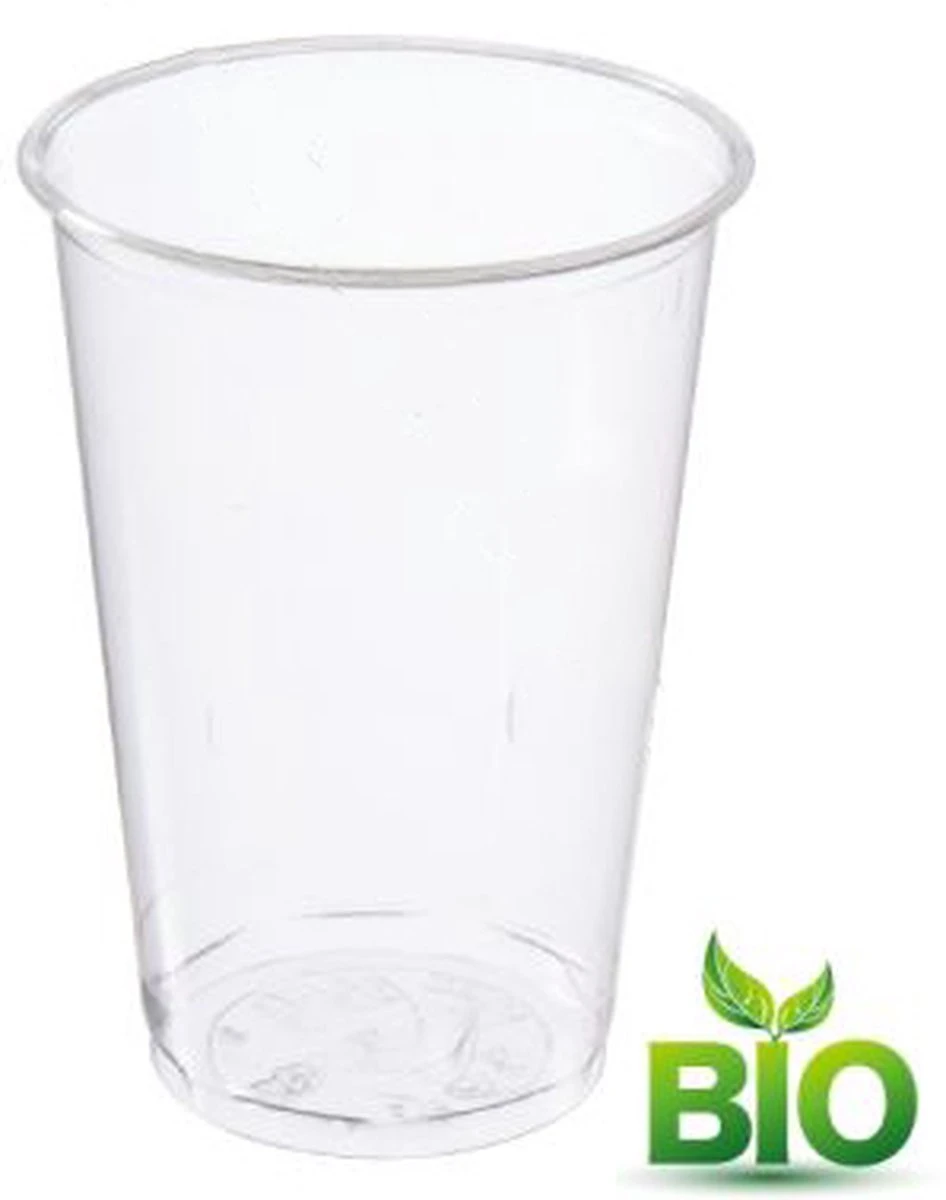 BIO Plastic Bekers Wegwerp - Biologisch Afbreekbaar - Drinkbeker PLA 220ml Afbreekbaar 50 Stuks 1 BIO Plastic Bekers Wegwerp - Biologisch Afbreekbaar - Drinkbeker PLA 220ml Afbreekbaar 50 Stuks