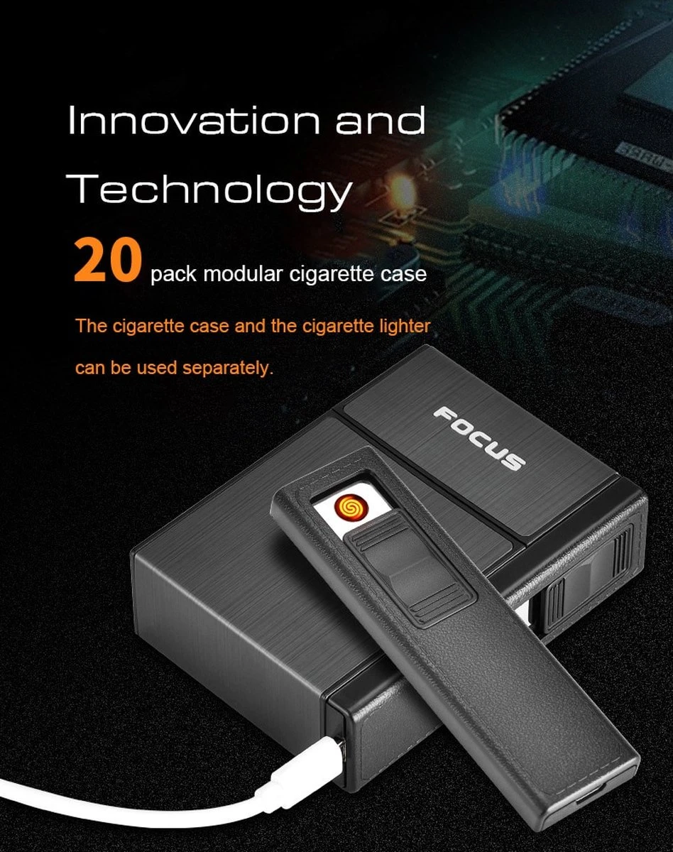 Sigarettenhouder |sigaretten Box | Sigaretten Doosje Met Aansteker | Sigaretten Opbergdoosje | Sigaretten Doosje 20 Stuks |sigaretten Koker | Sigaretten Doosje Metaal | Sigaretten Doosje Zilver| Sigaretten Etui | FOCUS + USB Kabul 2 Sigarettenhouder |sigaretten Box | Sigaretten Doosje Met Aansteker | Sigaretten Opbergdoosje | Sigaretten Doosje 20 Stuks |sigaretten Koker | Sigaretten Doosje Metaal | Sigaretten Doosje Zilver| Sigaretten Etui | FOCUS + USB Kabul - Afbeelding 2