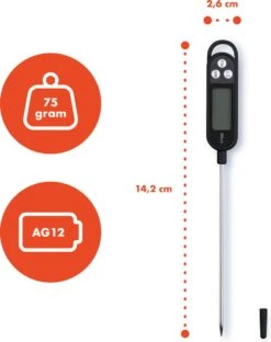 Captain Cook Keukenthermometer - Inclusief E-Kookboek - Vleesthermometer - BBQ Thermometer- Suikerthermometer - Kernthermometer -Merkloos Verkoopwinkel 949x1200
