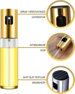 Merkloos Olijfsprayer - Olijfolie Sprayer - Olijfolie Diffuser - Keuken Spray - Olijfolie Verstuiver - Inclusief Trechter - Glazen Olijfolie Sprayer - Olijfolie Fles - Olijfolie Schenktuit - Olie Sprayer - Olie Diffuser