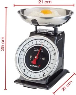 Korona Tom Keukenweegschaal - Retro - Tot 5 Kg - Zwart / Zilver -Merkloos Verkoopwinkel 956x1200 1