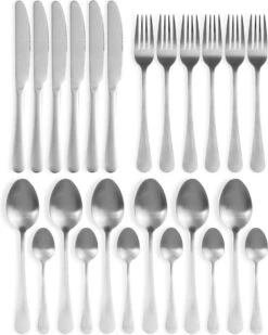Magani - Zilveren Bestekset - Roestvrij Staal - 24-delig - Voor Zes Personen - PVD Coating -Merkloos Verkoopwinkel 958x1200