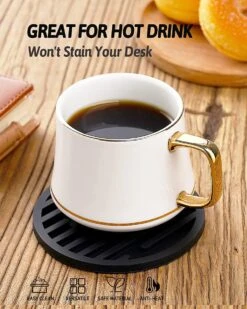 BOTC Siliconen Onderzetters Met Houder - Set Van 10 - Onderzettersset - Onderzetters Voor Glazen - Zwart -Merkloos Verkoopwinkel 960x1200 5