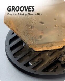 BOTC Siliconen Onderzetters Met Houder - Set Van 10 - Onderzettersset - Onderzetters Voor Glazen - Zwart -Merkloos Verkoopwinkel 960x1200 6