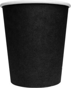 Merkloos Kartonnen Koffiebeker 8oz 240 Ml Zwart - 100 Stuks - Wegwerp Papieren Bekers - Drinkbekers - Milieuvriendelijk