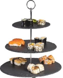 Sareva Etagere / Serveertoren - Leisteen - 3-Laags