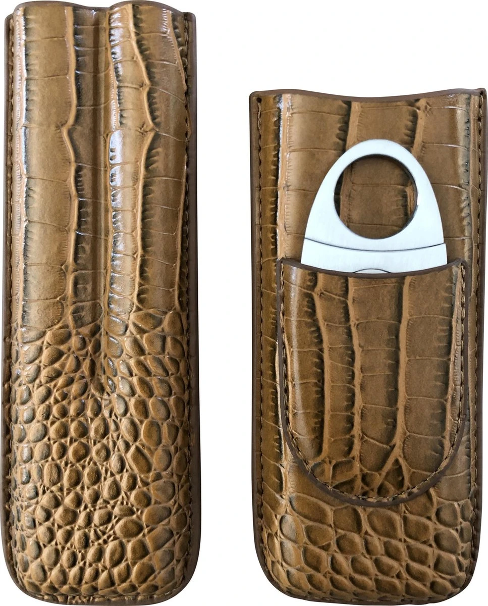 Noordling 2 Delige Humidor - Sigarenkoker - Sigaar - Sigaren - Humidor - Sigarenknipper - Sigaren Accessoires - Licht Bruin - SALE 2 Noordling 2 Delige Humidor - Sigarenkoker - Sigaar - Sigaren - Humidor - Sigarenknipper - Sigaren Accessoires - Licht Bruin - SALE - Afbeelding 2