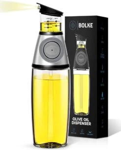 Bolke® Olie- & Azijnstel - Olijfolie Fles Deluxe - Olie Doseerfles - Olie Fles - Keuken - Bbq Accesoires - Oliefles - Doseer Fles- 500ML