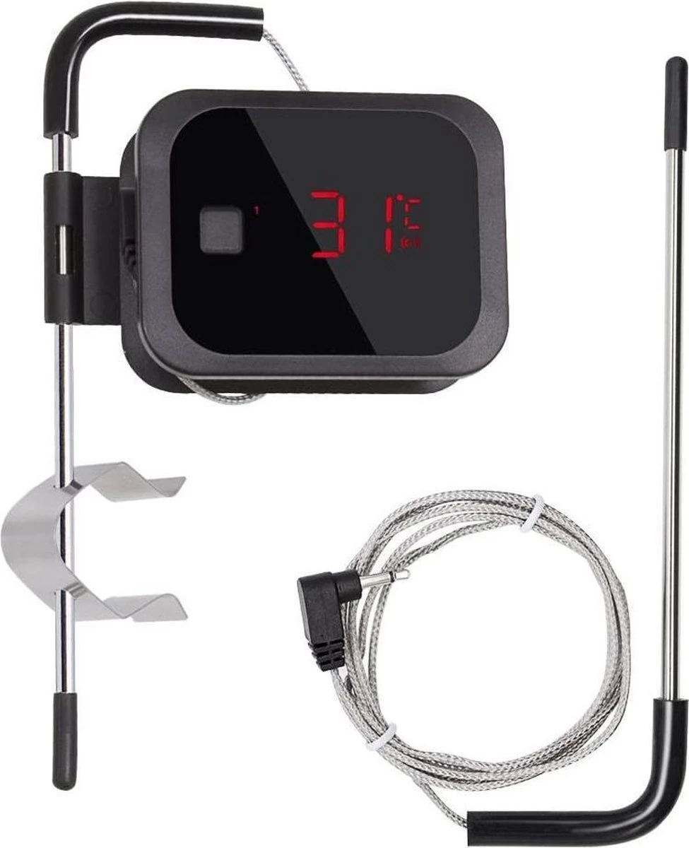 Draadloze BBQ Thermometer Met App - Bluetooth Kerntemperatuur - Wireless - Grill - Rookoven - Vleesthermometer - Barbecue 6 Draadloze BBQ Thermometer Met App - Bluetooth Kerntemperatuur - Wireless - Grill - Rookoven - Vleesthermometer - Barbecue - Afbeelding 6