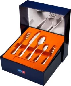 Sola Bestekset Fleurie - Modern - 12 Persoons - 64 Delig - Zilverwit Edelstaal 18/10 - RVS - Zilver -Merkloos Verkoopwinkel 987x1200