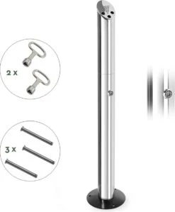 BRASQ RVS Asbak Staand Met 2 Liter Inhoud- Rookpaal - Peukenzuil - AT300 -Merkloos Verkoopwinkel 991x1200 5