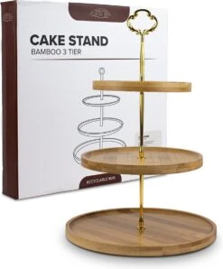 Nimma® Etagere - 3 Laags Serveertoren - Cake Stand - Taartstandaard - Fruitschaal - Bamboe Hout -Merkloos Verkoopwinkel 993x1200 2